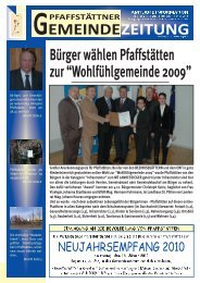 Gemeindezeitung Dezember 2009 - PfaffstÃ¤tten