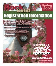 Registration Information - Slippery Rock University
