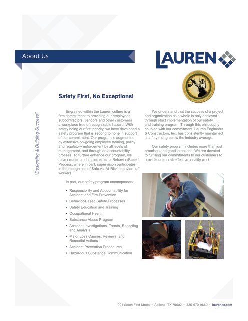 About Us - Lauren Engineers & Constructors