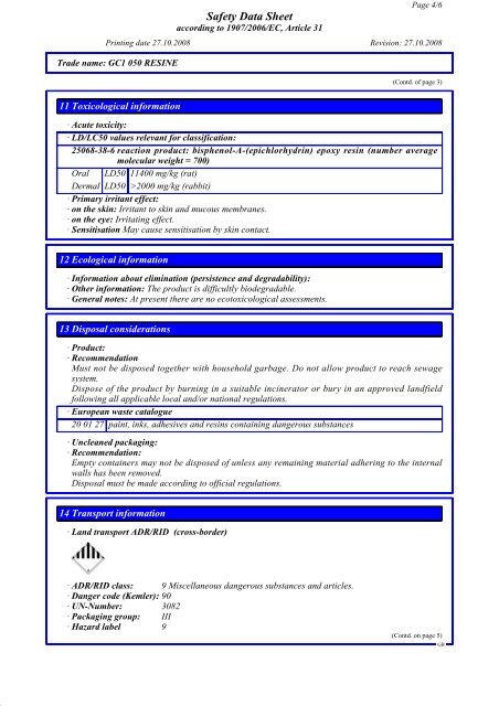 Safety Data Sheet - AMT Composites