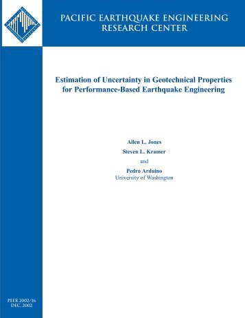 Estimation of Uncertainty in Geotechnical Properties - PEER ...