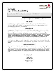 RATE LED Light-Emitting Diode Lighting - Alabama Power