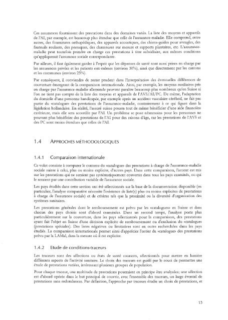 etendue des prestations de l'assurance-maladie sociale - IUMSP