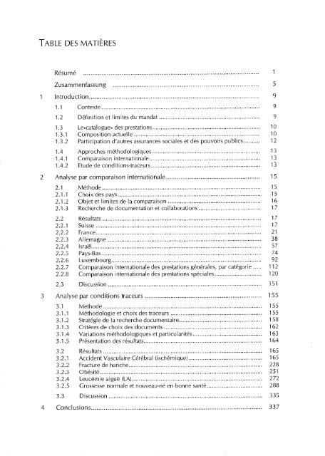 etendue des prestations de l'assurance-maladie sociale - IUMSP