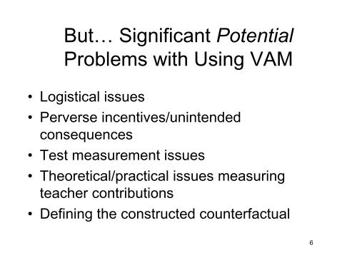 The Promise and Potential Pitfalls of Value-Added Assessment