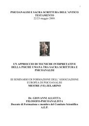 Psicanalisi e Sacra Scrittura nell'Antico Testamento - Messiev ...