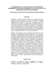 la enseÃ±anza de la lengua basada en procesos de pensamiento