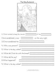 Holy Eucharist Q&A Worksheet - Sanctus Simplicitus