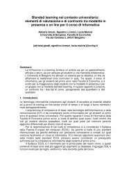 Blended learning nel contesto universitario: elementi di ... - lorenzi.info