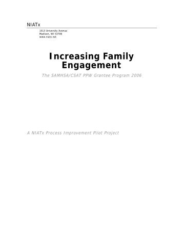 Increasing Family Engagement, the SAMHSA/CSAT PPW ... - NIATx