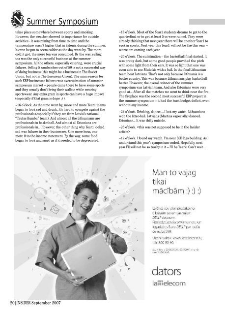 the Insider Digital Edition in PDF format - Stockholm School of ...