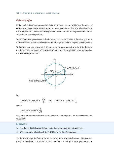 Trigonometric functions and circular measure - the Australian ...