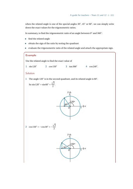 Trigonometric functions and circular measure - the Australian ...