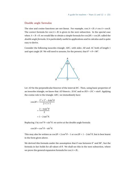 Trigonometric functions and circular measure - the Australian ...