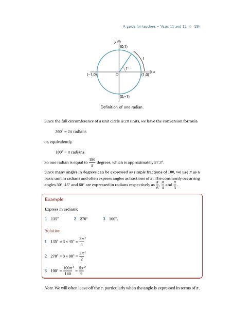 Trigonometric functions and circular measure - the Australian ...