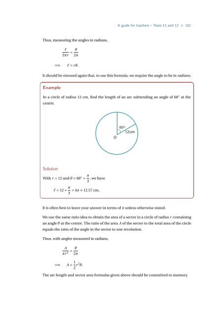 Trigonometric functions and circular measure - the Australian ...