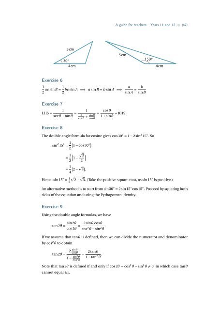 Trigonometric functions and circular measure - the Australian ...