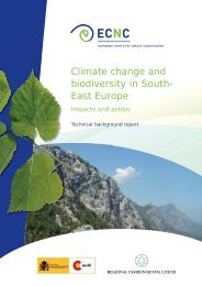 Climate change and biodiversity in South- East Europe - ECNC