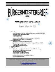 BÃ¼rgermeisterbrief Dezember 2003 - Gemeindeamt Lofer - Salzburg.at