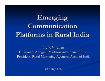 RV Rajan- Rural Communication.pdf - Xavier Institute of Management