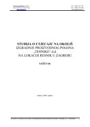 STUDIJA O UTJECAJU NA OKOLIÅ  IZGRADNJE ... - Zagreb.hr