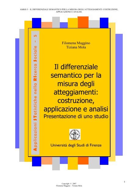 Il differenziale semantico per la misura degli atteggiamenti ...