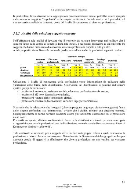 Il differenziale semantico per la misura degli atteggiamenti ...