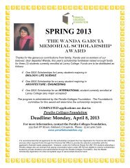 Wanda Garcia Memorial Scholarship Fund Award - Peralta Colleges
