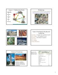 Sedimentary Rocks Weathering Mechanical Weathering Types of ...
