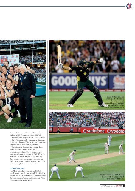 Annual Report 2010/11 - Melbourne Cricket Club