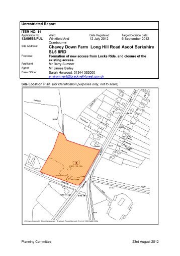 Chavey Down Farm, Long Hill Road, Ascot PDF 94 KB - Meetings ...