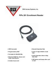 FIPs 201 Enrollment Reader - DSX Access Systems, Inc.
