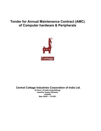 Tender for Annual Maintenance Contract (AMC) - Central Cottage ...
