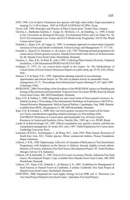 In situ and Ex situ Conservation of Commercial Tropical Trees - ITTO