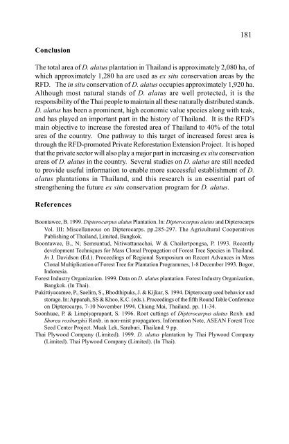 In situ and Ex situ Conservation of Commercial Tropical Trees - ITTO