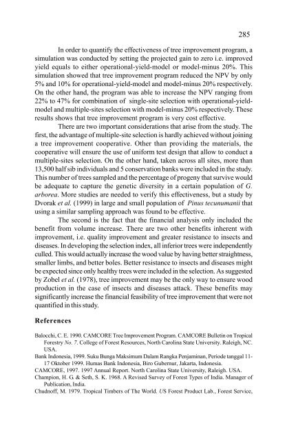 In situ and Ex situ Conservation of Commercial Tropical Trees - ITTO