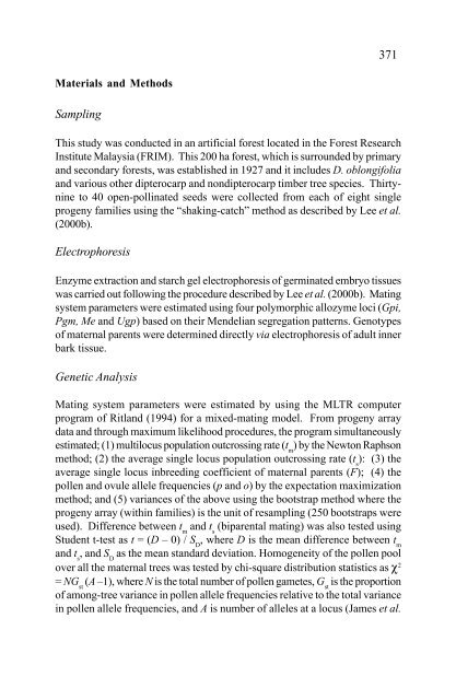 In situ and Ex situ Conservation of Commercial Tropical Trees - ITTO