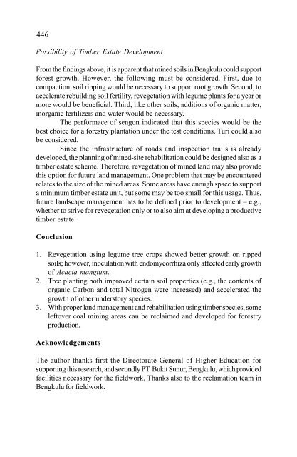 In situ and Ex situ Conservation of Commercial Tropical Trees - ITTO