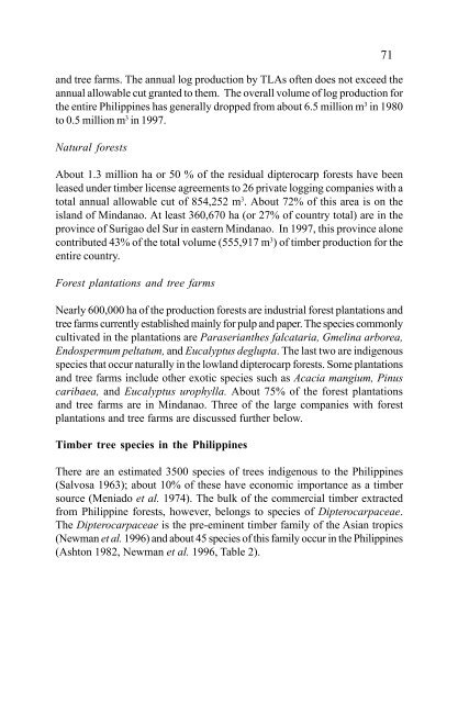 In situ and Ex situ Conservation of Commercial Tropical Trees - ITTO