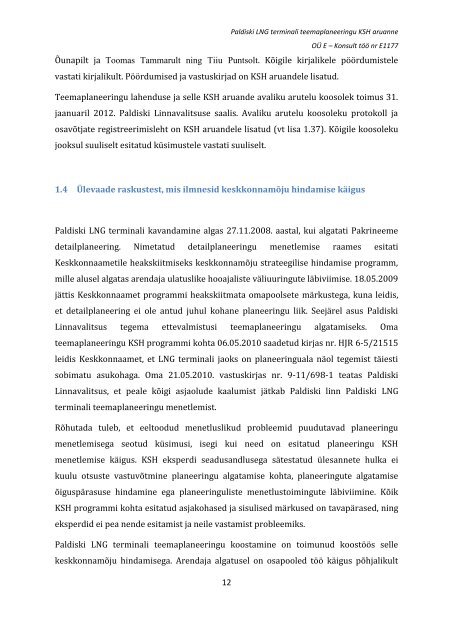 Paldiski LNG terminali teemaplaneeringu keskkonnamõju ...