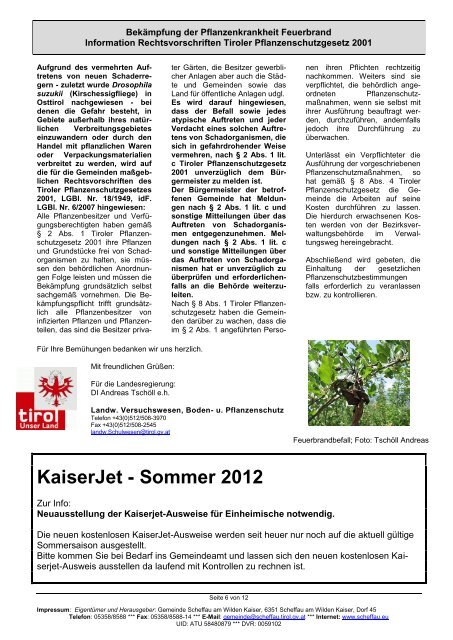 Sommer 2012 - Gemeinde Scheffau am Wilden Kaiser