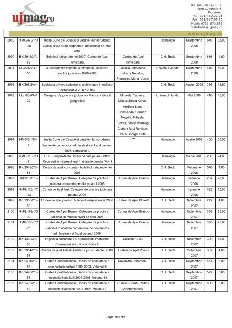 CATALOG GENERAL - UJmag