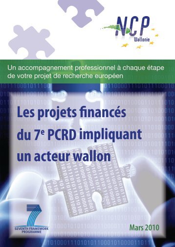 Les projets financés du 7e PCRD impliquant un ... - NCP-Wallonie