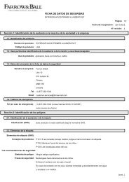 FICHA DE DATOS DE SEGURIDAD - Farrow & Ball