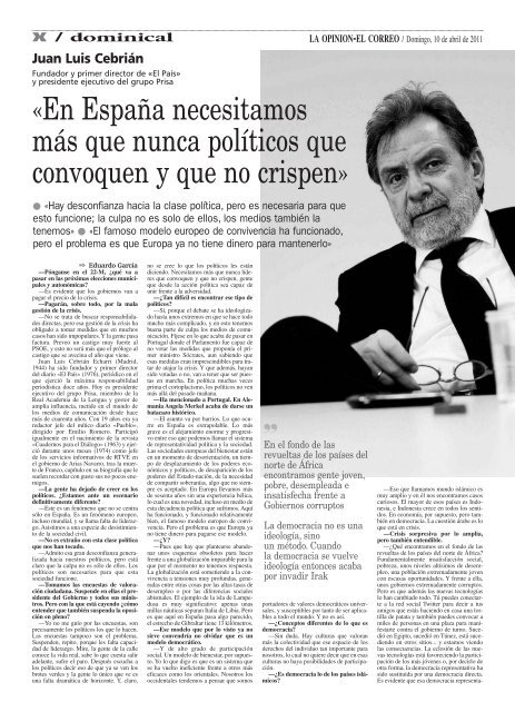 DOM OPZ 10-04-11 : Dominical : 1 : PÃ¡gina 1 - La OpiniÃ³n de Zamora