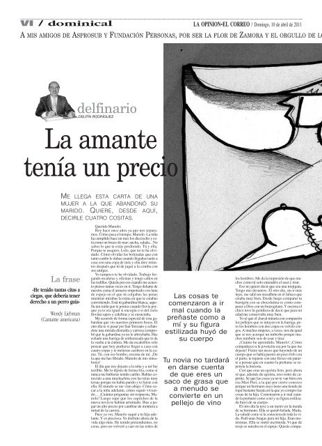 DOM OPZ 10-04-11 : Dominical : 1 : PÃ¡gina 1 - La OpiniÃ³n de Zamora