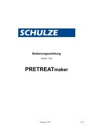 Bedienungsanleitung de PRETREATmaker I/II - Walter Schulze GmbH