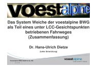 Das System Weiche der voestalpine BWG als Teil eines ... - Unife