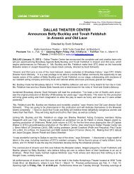 Press Release - Dallas Theater Center