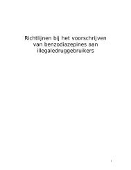 Richtlijnen bij het voorschrijven van benzodiazepines aan ... - Vad.be